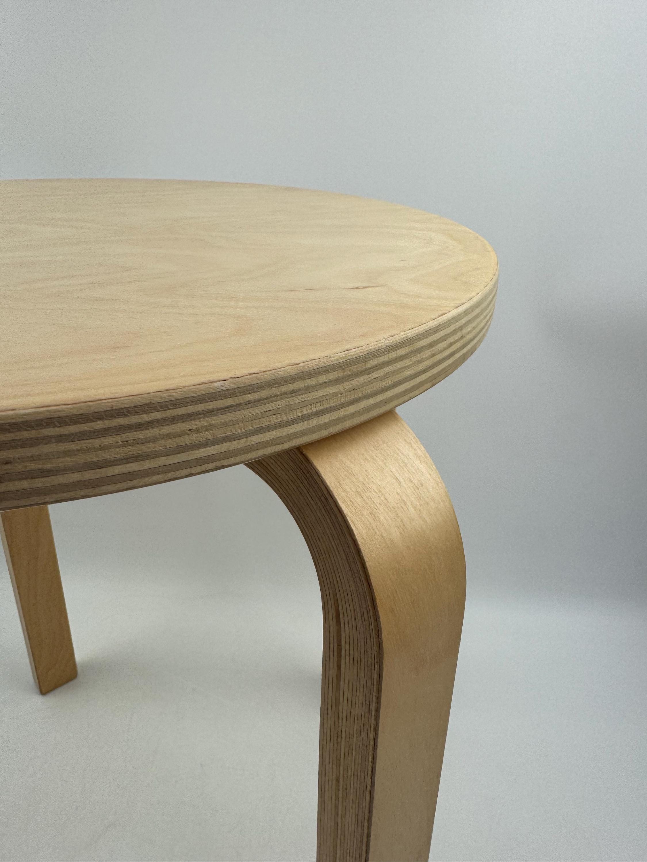 Vintage IKEA Frosta Stool, Alvar Aalto Style Birch Wood Side Table