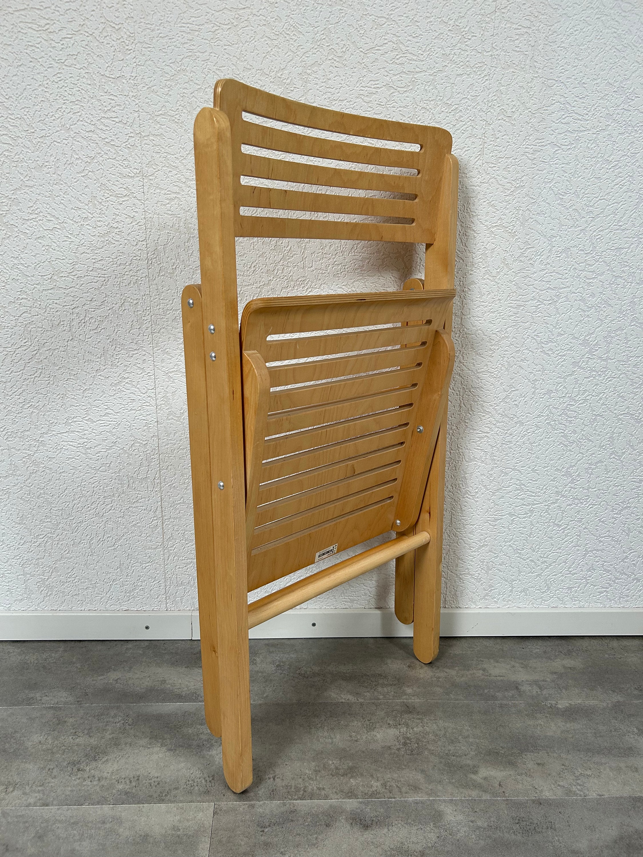 IKEA - 木製折りたたみ椅子 - 1980 年代 - Etsy 日本