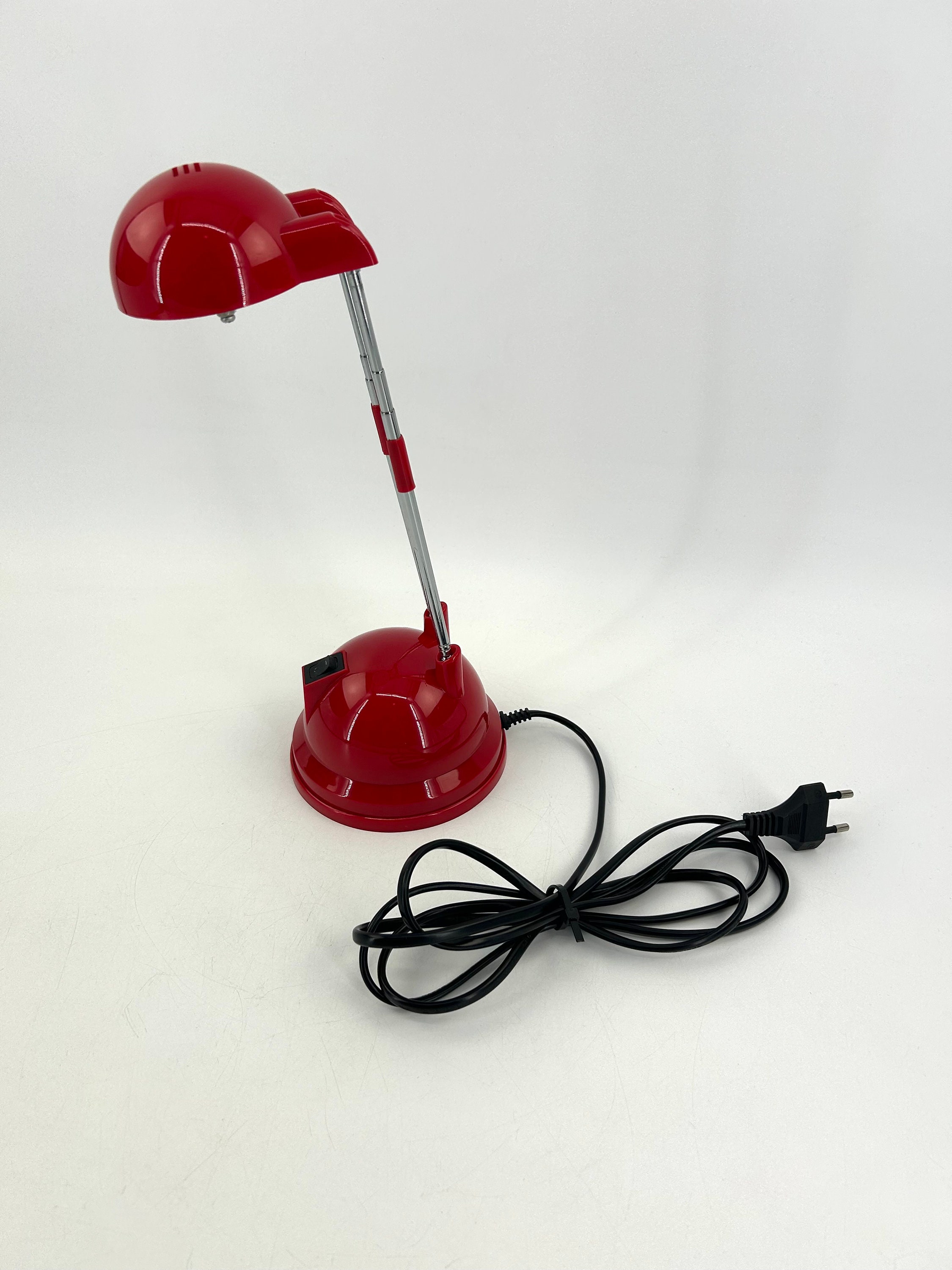 Vintage IKEA Espresso Desk Lamp 1980s Red Adjustable Telescopic