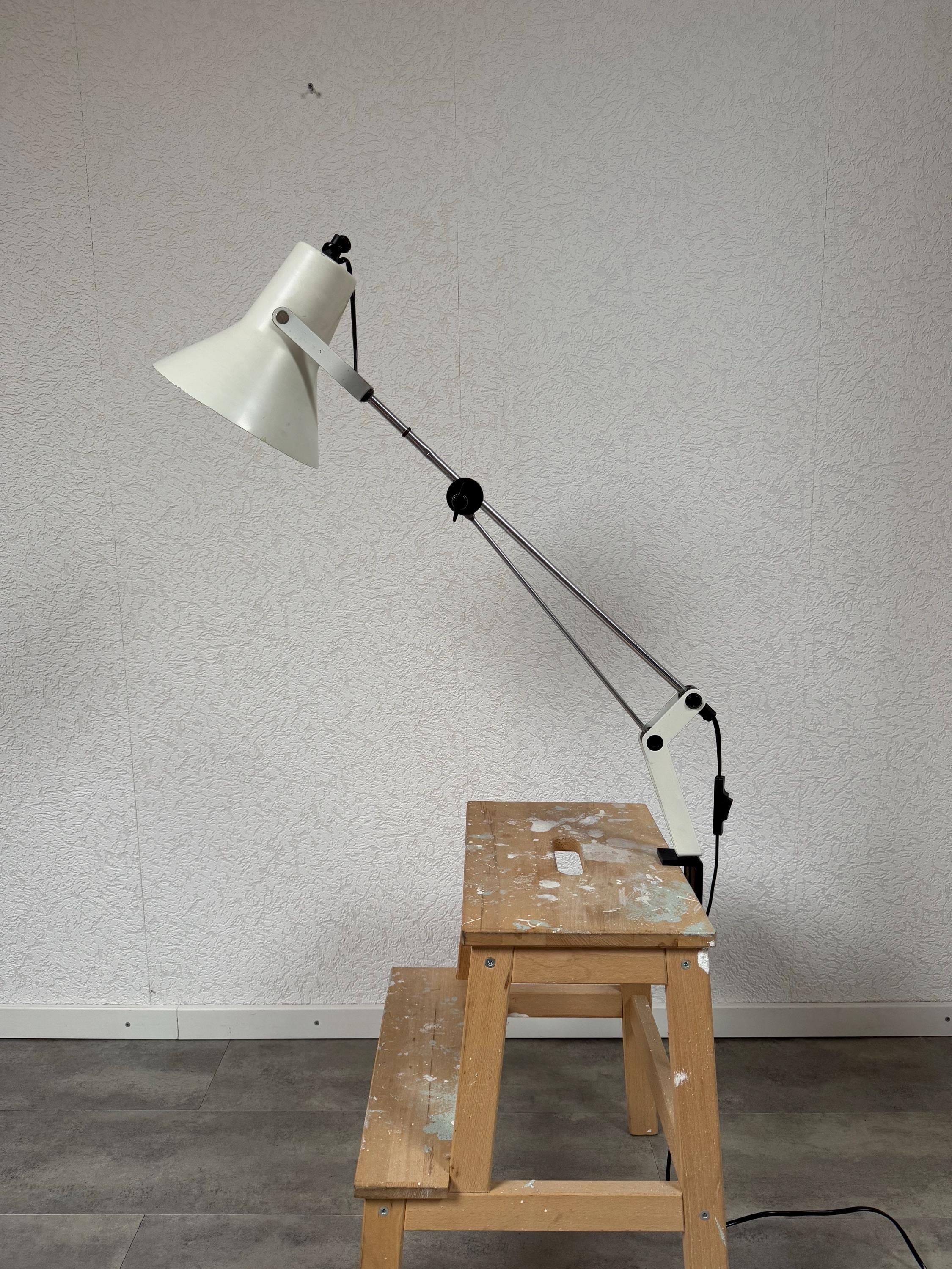 IKEA A401 Architect Desk Lamp 1980s White Clamp Lamp Vintage