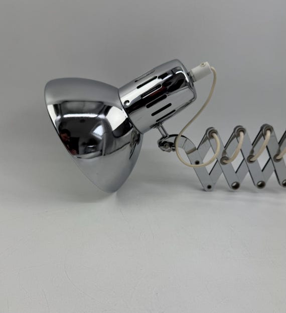 IKEA V9604 Scissor Wall Lamp Chrome Adjustable Wall Light 1980s