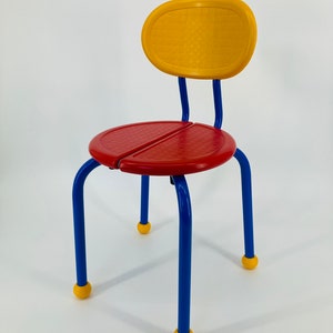 Vintage Ikea Puzzle barnstol - Knut & Marianne Hagberg - Memphis-stil - 1980