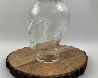 Glass Mannequin Head Transparent - 1970s