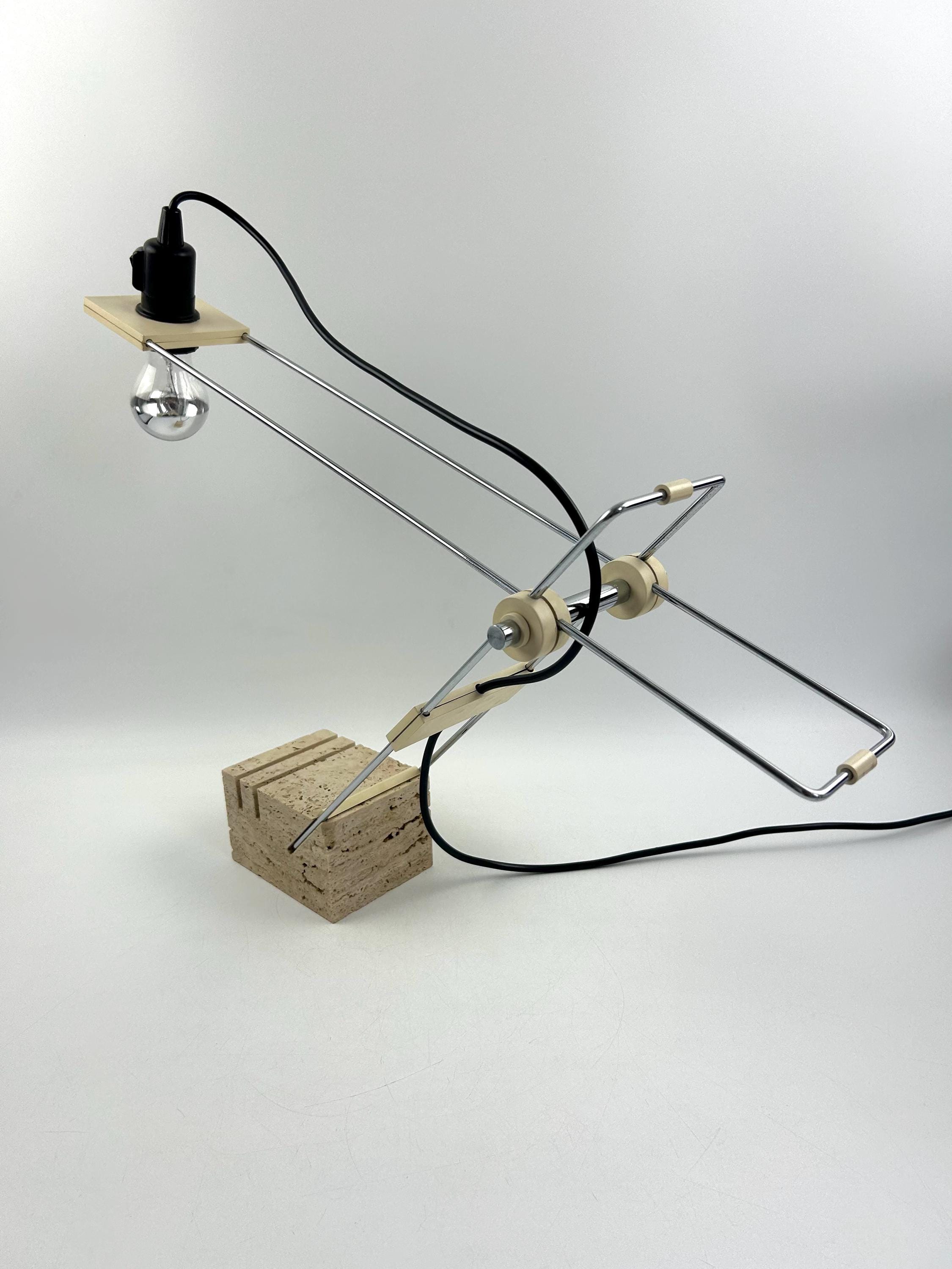 Fratelli Mannelli Travertine Table Lamp - Italy - 1970s - Etsy