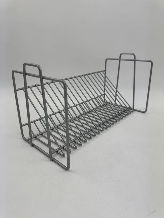 Vintage IKEA VINK CD Rack Set – 1980s Metal Wire Storage Organizer