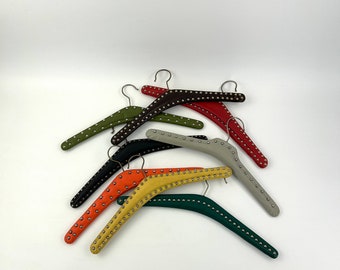 Clothes hangers - Studs faux Leather - Vintage - 60s/70s