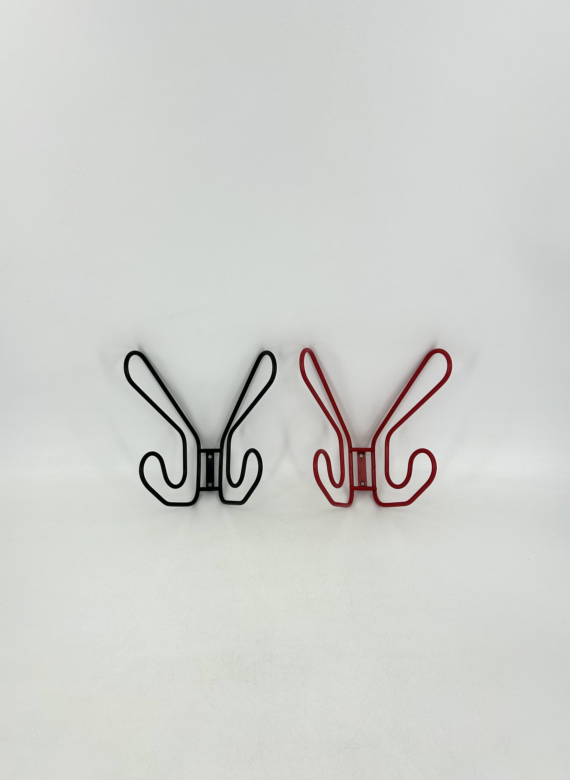 Vintage IKEA Frän Wall Hook Set | 1980s 1990s Wire Coat Hook | Red