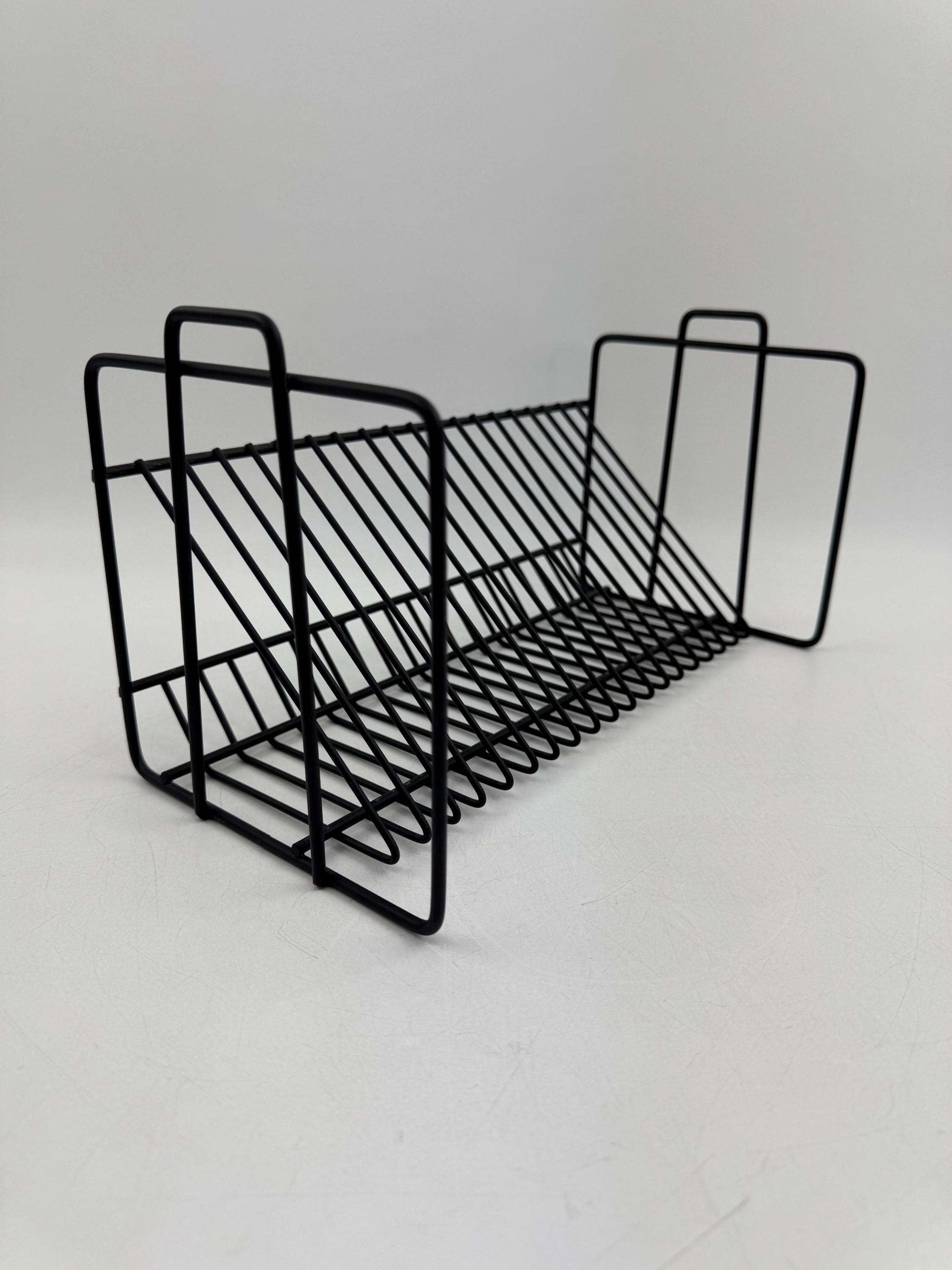 Vintage IKEA VINK CD Rack Set – 1980s Metal Wire Storage Organizer