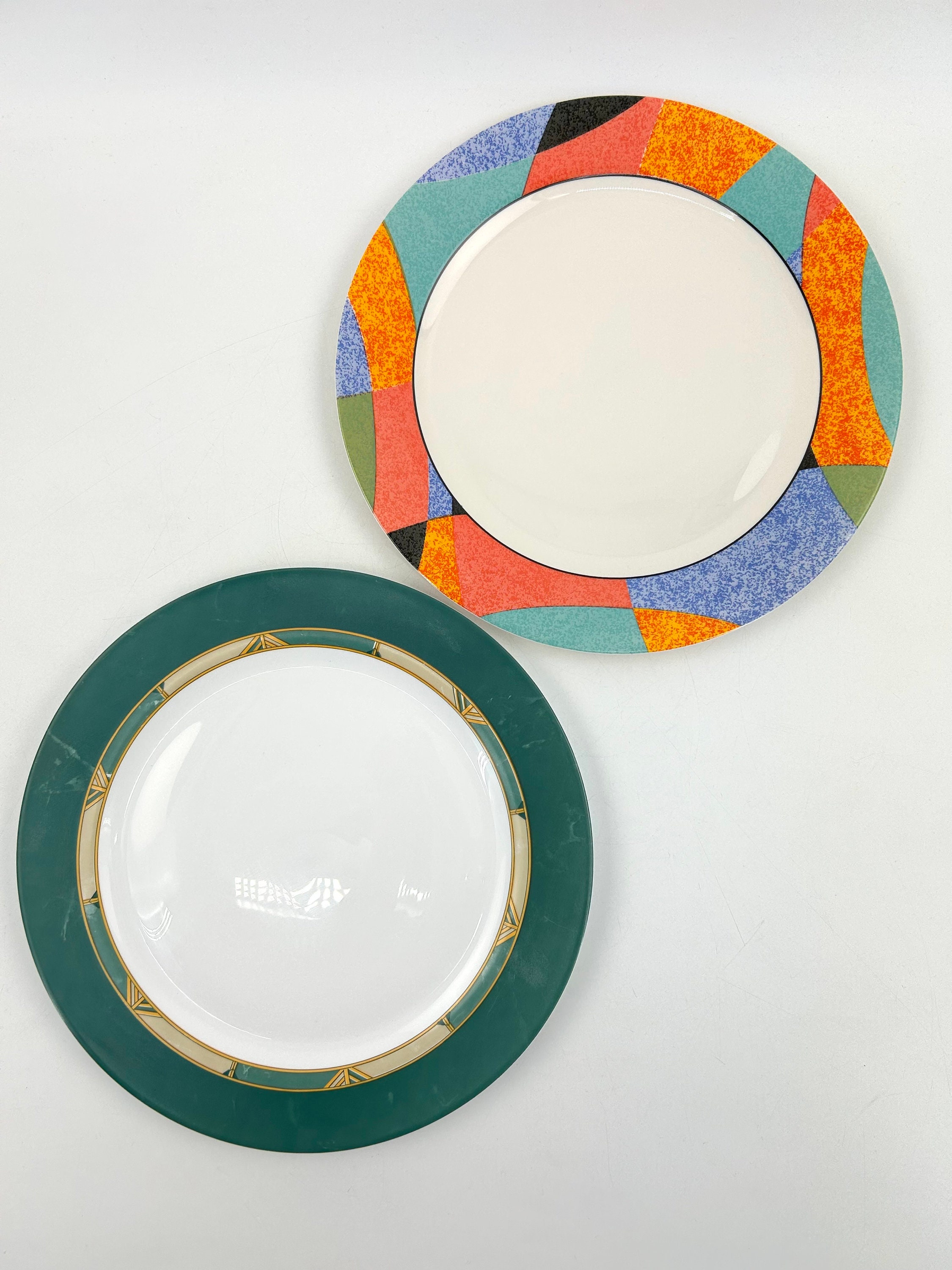 Lot 6 assiettes plates Arcopal fleuries - Vintage 70/80