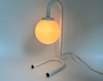 White Table Lamp Postmodern - 1970s