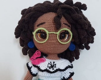 Mirabel amigurumi patrón en pdf en ESPAÑOL outfit removible de 40 cm de altura