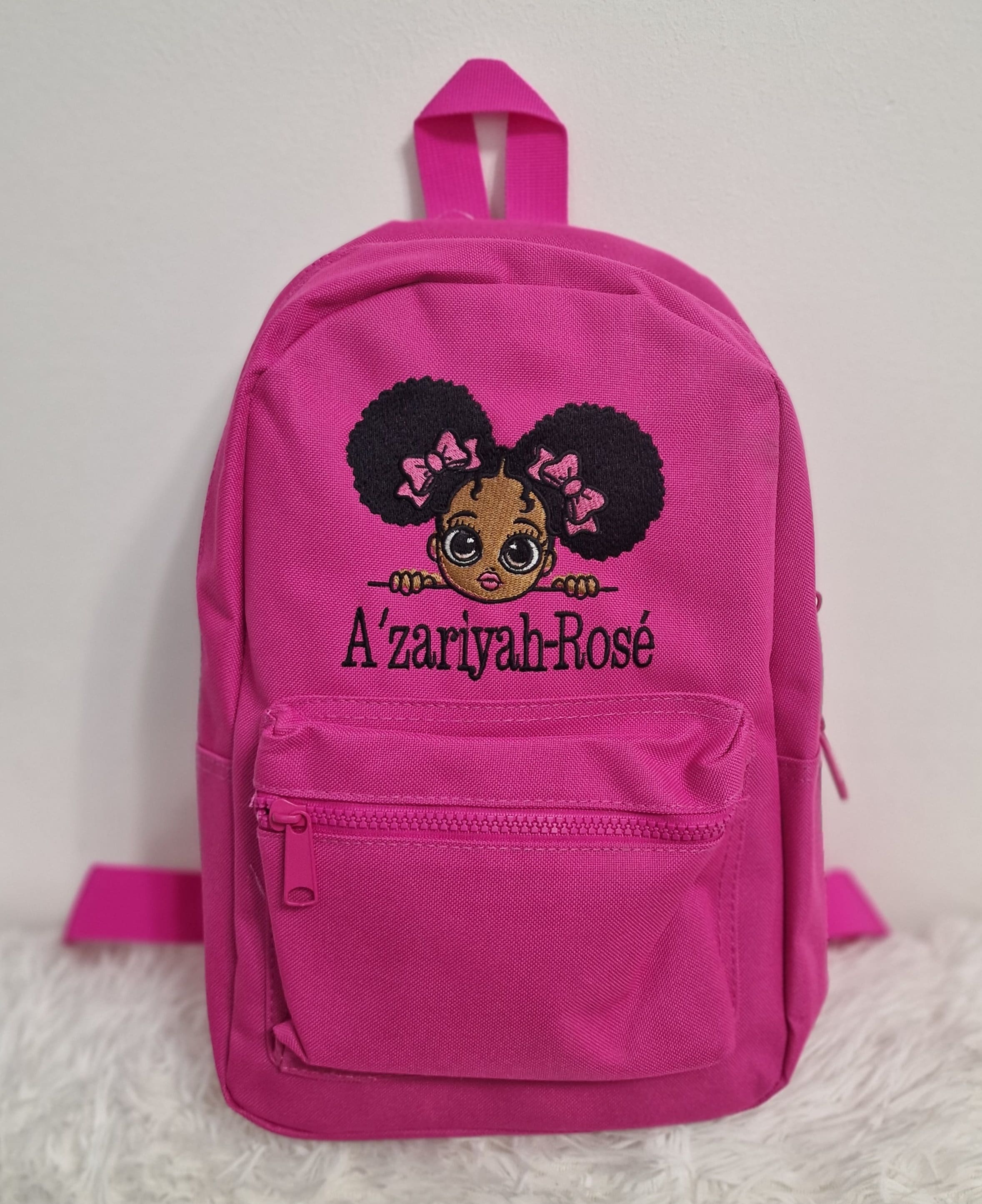Embroidered Personalised Toddler Backpack Girls mini nursery bag, embroidered Custom backpack, girls school bag, birthday gift.Fast Delivery