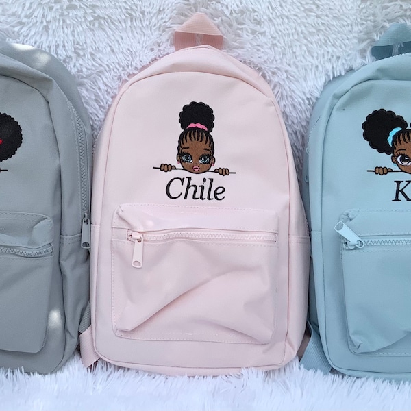 Embroidered Personalised Toddler Backpack Girls mini nursery bag, embroidered Custom backpack, girls school bag, birthday gift.Fast Delivery