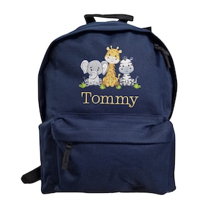 Sac à dos brodé personnalisé • Mini cartable moyen pour la chambre des tout-petits • Livraison rapide.
