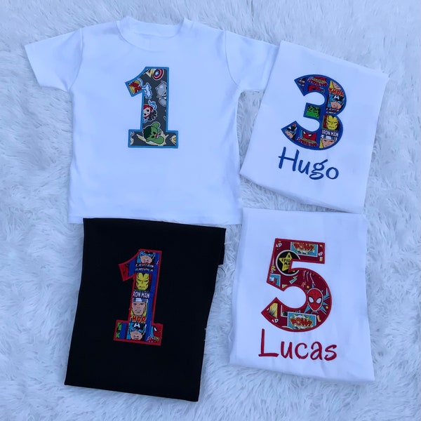 Kids Personalised birthday T-shirt • boys birthday t-shirt • birthday t-shirt • girls birthday T-shirt • Kids Birthday tshirt | Embroidered