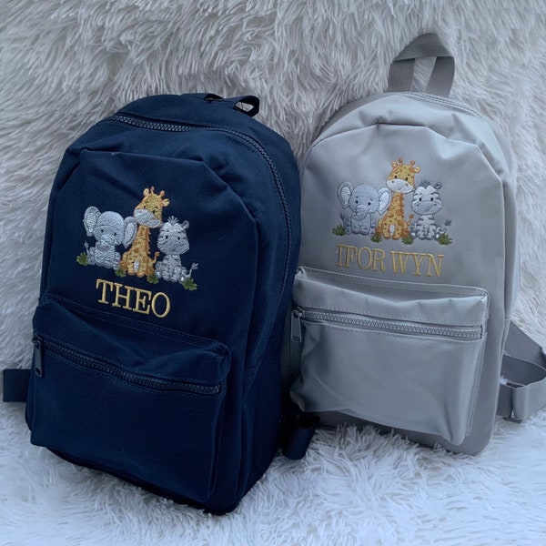 Embroidered Personalised Backpack • mini toddler Nursery schoolbag • Fast Delivery.