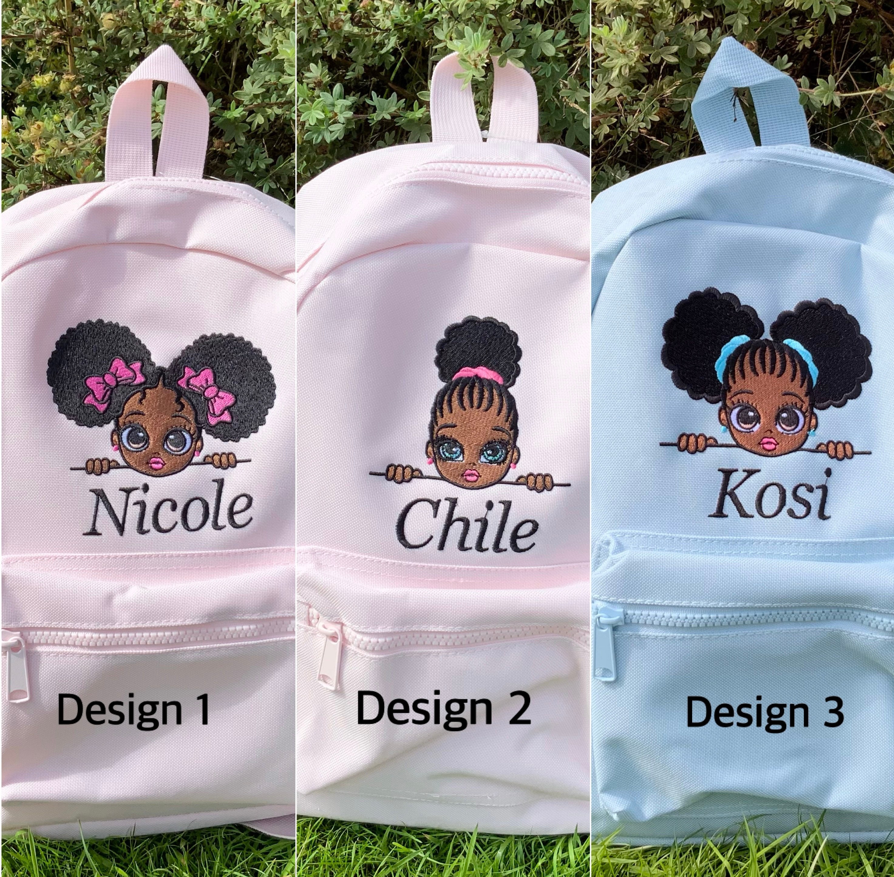 Embroidered Personalised Toddler Backpack Girls mini nursery bag, embroidered Custom backpack, girls school bag, birthday gift.Fast Delivery