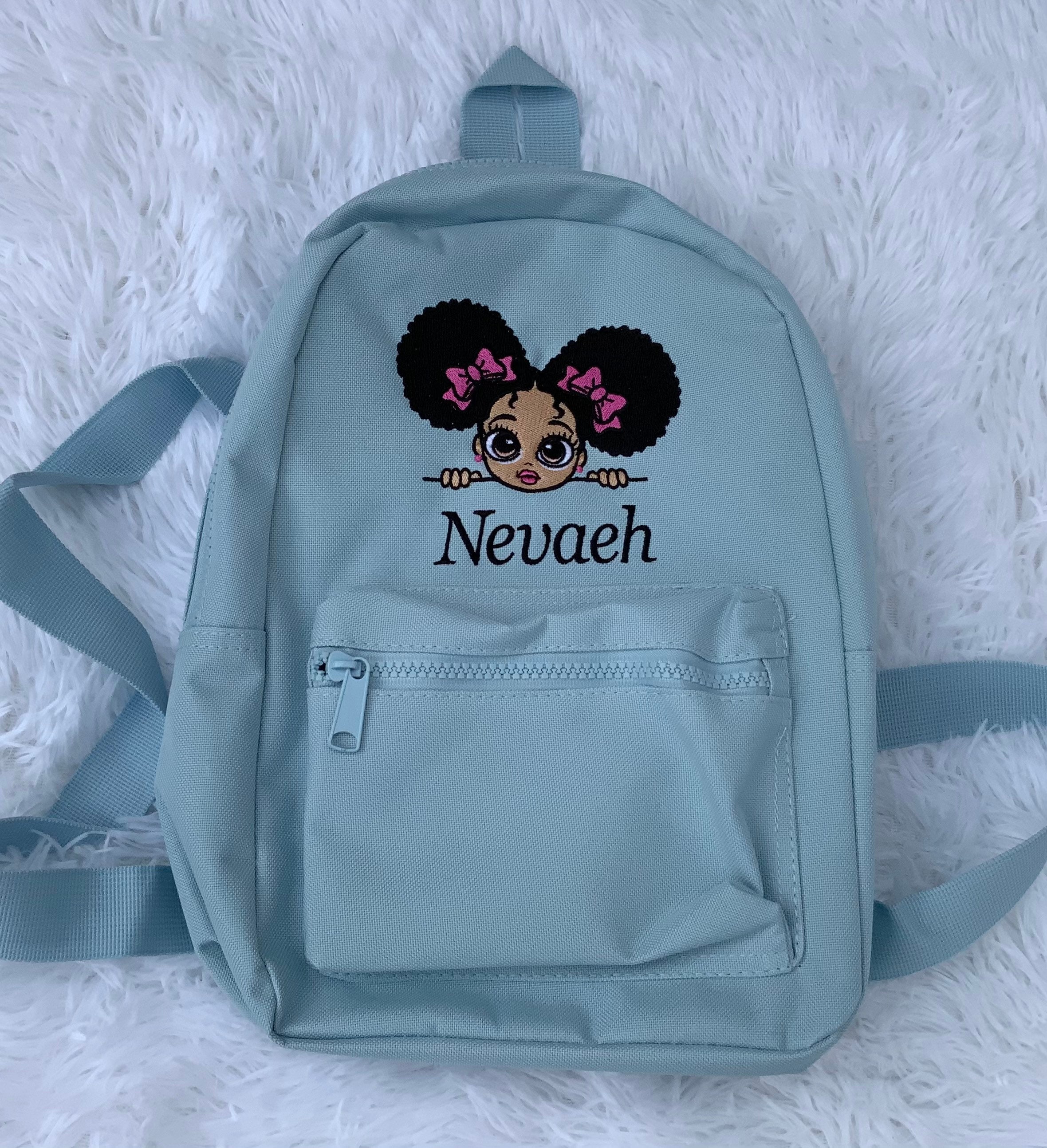 Embroidered Personalised Toddler Backpack Girls mini nursery bag, embroidered Custom backpack, girls school bag, birthday gift.Fast Delivery