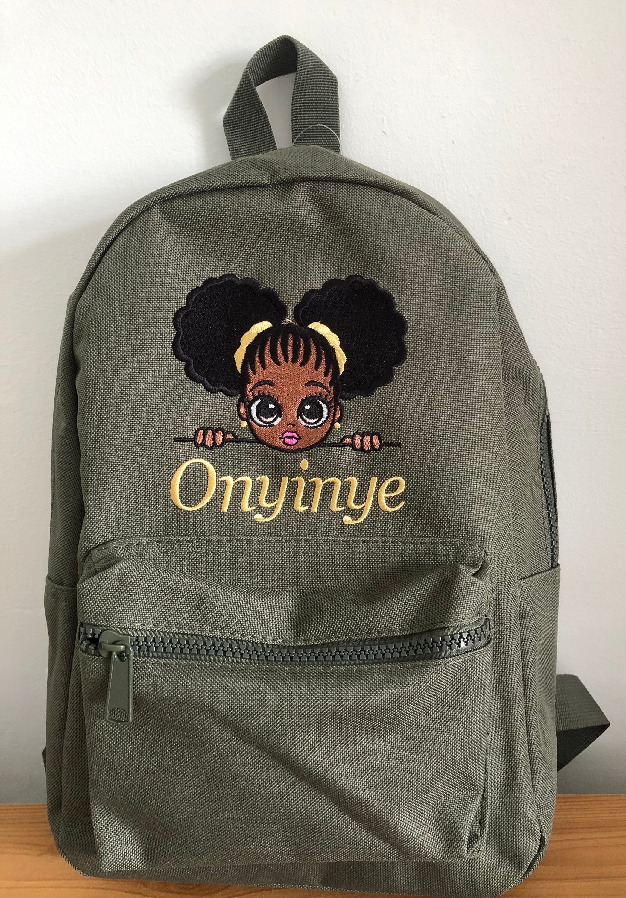Embroidered Personalised Toddler Backpack Girls mini nursery bag, embroidered Custom backpack, girls school bag, birthday gift.Fast Delivery