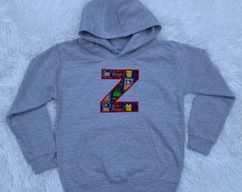 Personalised Embroidered kids hoodie | personalised initial | children hoodie | perfect gift | custom made kids sweatshirt.