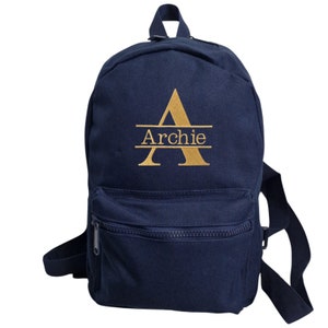 Sac à dos avec initiales personnalisées brodées | mini cartable pour la rentrée des enfants de la crèche | Sacs unisexes pour enfants | cadeau d'anniversaire. Livraison rapide