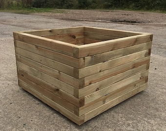 High Quality Tanalised Pressure Treated Square Planter - 3 Sizes Available