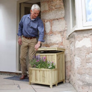 Simply Wood Keep Safe Parcel Store with Planter