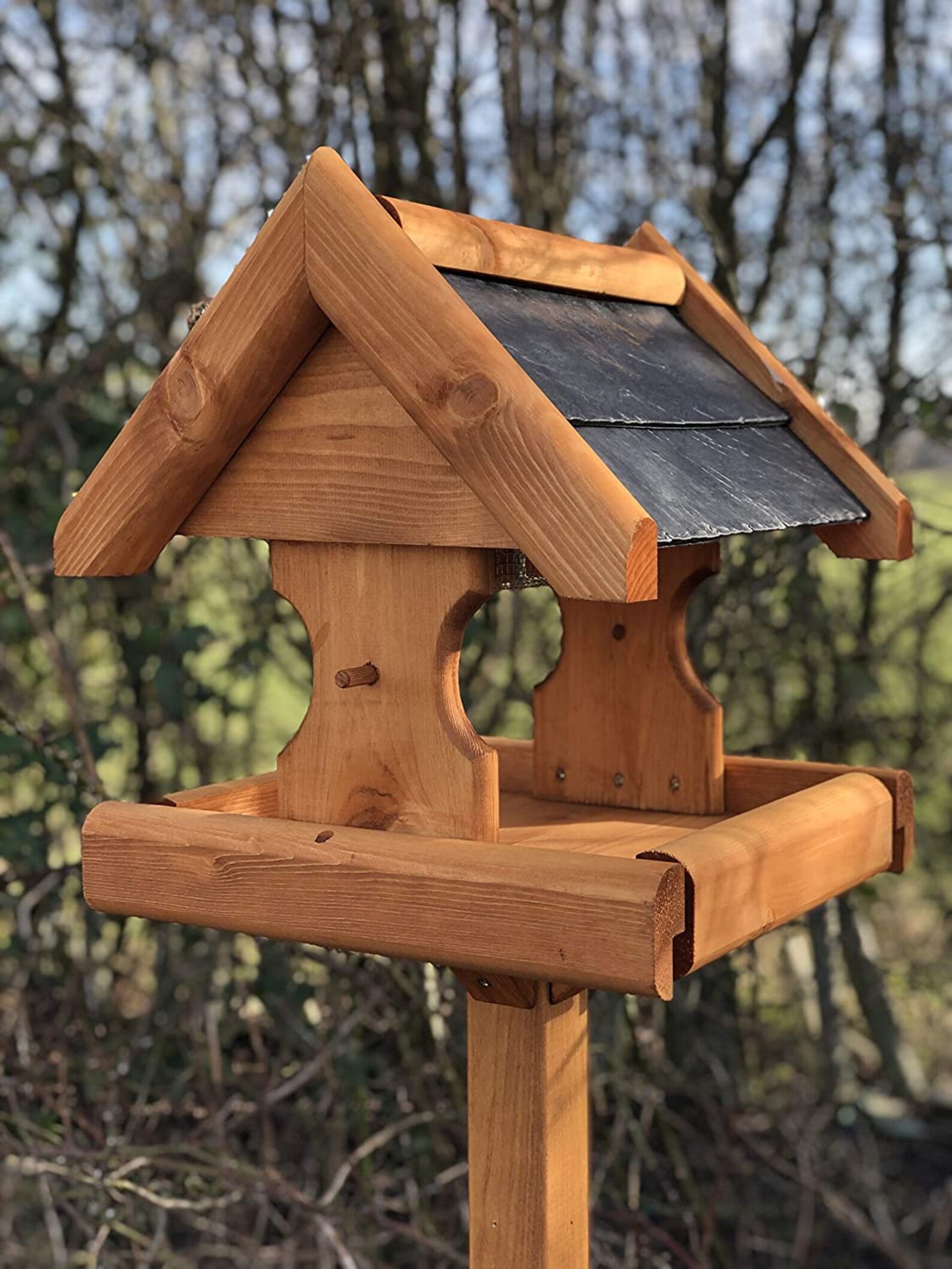 Simply Wood Coleburn Large Bird Table Slate Effect Roof Etsy UK