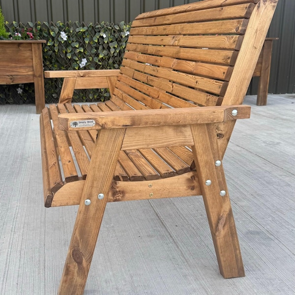 Simply Wood Churchill 3 Seater Garden Bench – New