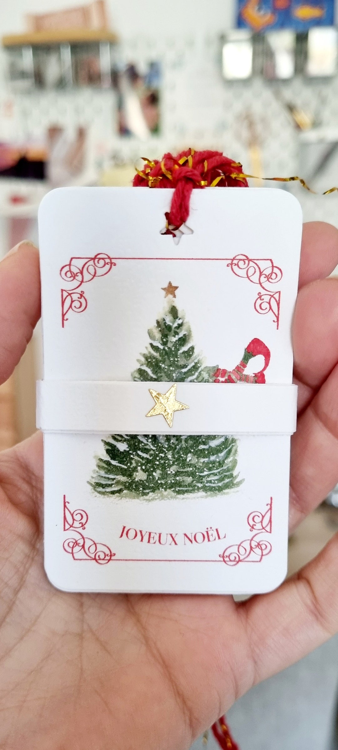 Set of 8 Mini Christmas Cards Happy Holidays Gifts - Etsy