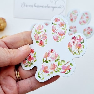 Magnet Illustration botanique empreinte chien