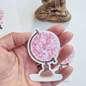 Sticker vinyl globe de l'amour