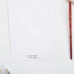 Carte postale aquarelle coquillages coeur collection printemps PRINT A6 texte personnalisable image 7