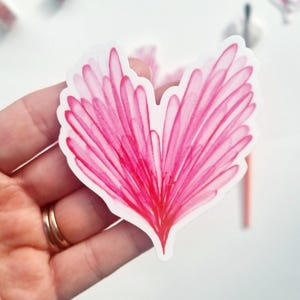 Sticker LOVE rose pétales fleur Vinyl