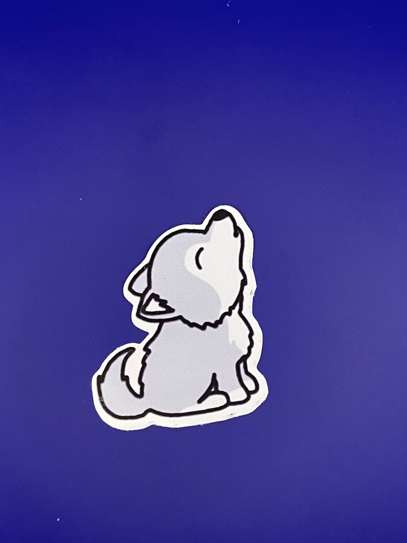 Wolf Howling Sticker Etsy
