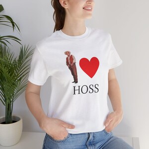 Cowboy Western Hoss Cartwright Unisex Tee Shirt, Vintage TV Show Fan Gift, Retro 70s 80s Television Merch, Short Sleeve Jersey Shirt,