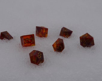 Fire Light - 7 Polyhedral Dice Set