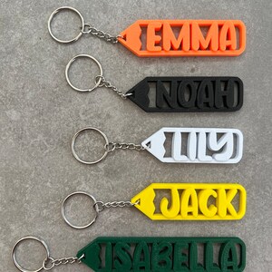 Custom Name Tag Keychain, Personalized Keyring Name Tags In A Variety