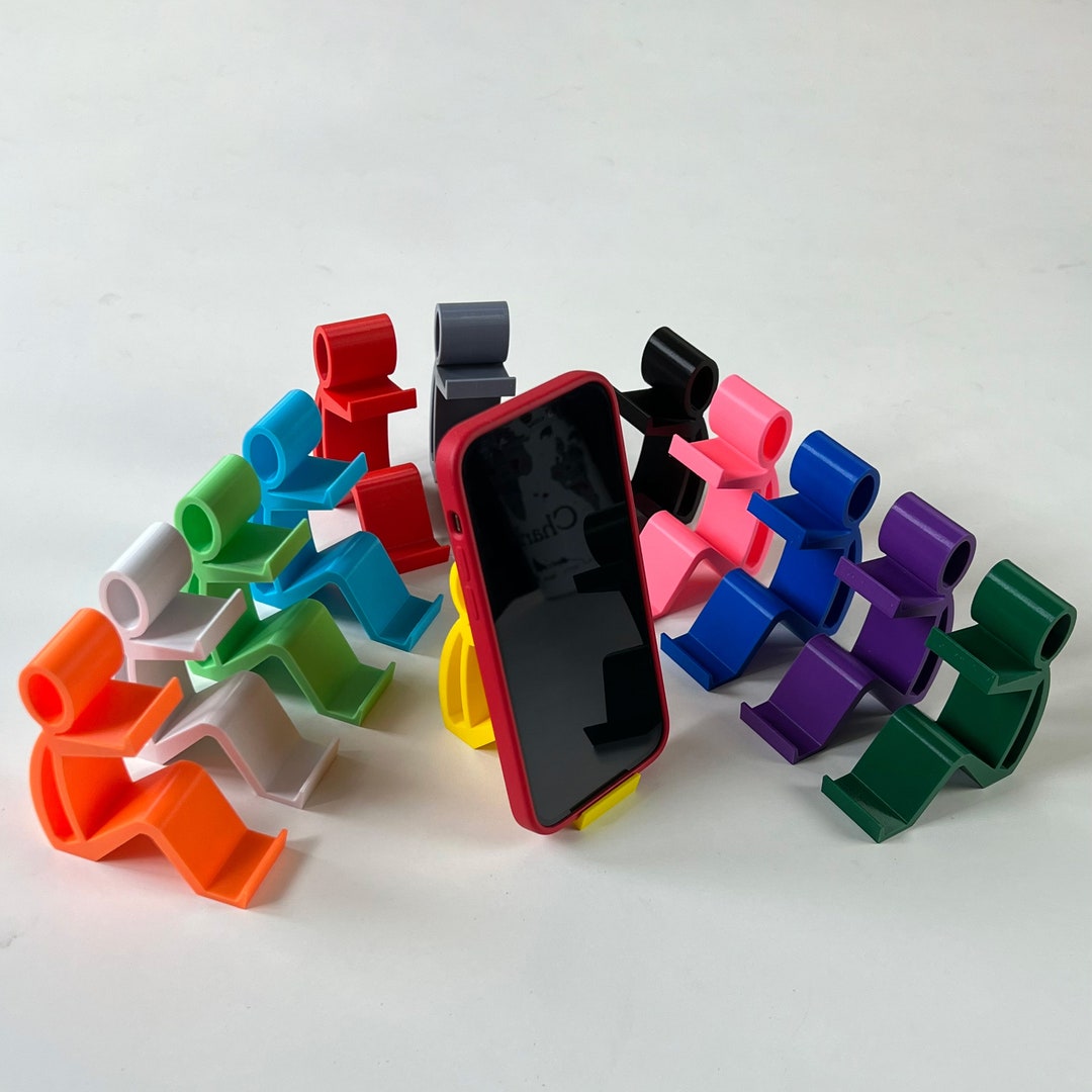 Stick Man Phone Holder Quirky PLA Smartphone Stand Creative Desk