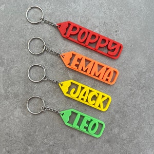 Personalised Keyring - Pencil style design - 3D Printed - Name Tag - School Bag Tag - Under 5 Pounds - Party Bag Fillers - Small Gifts