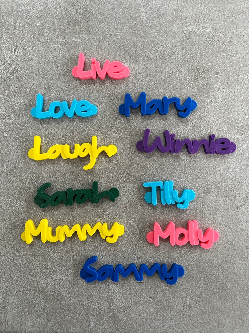 Personalised Fridge Magnet Custom Fridge Magnet 3D Printed Any Name or word Under 5 Pounds Small Gifts image 2
