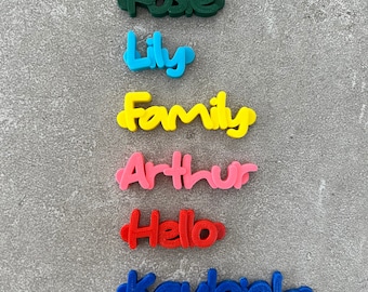 Personalised Fridge Magnet - Custom Fridge Magnet - 3D Printed - Any Name or word - Under 5 Pounds - Small Gifts