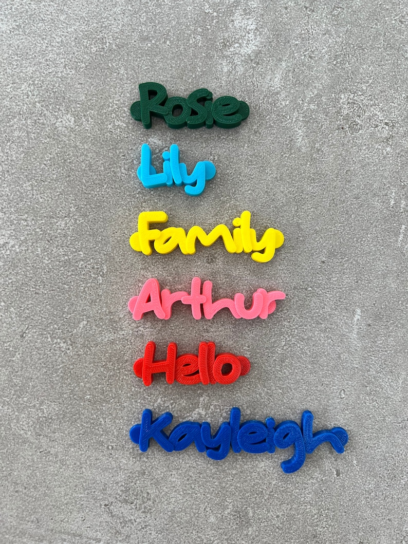 Personalised Fridge Magnet Custom Fridge Magnet 3D Printed Any Name or word Under 5 Pounds Small Gifts image 1