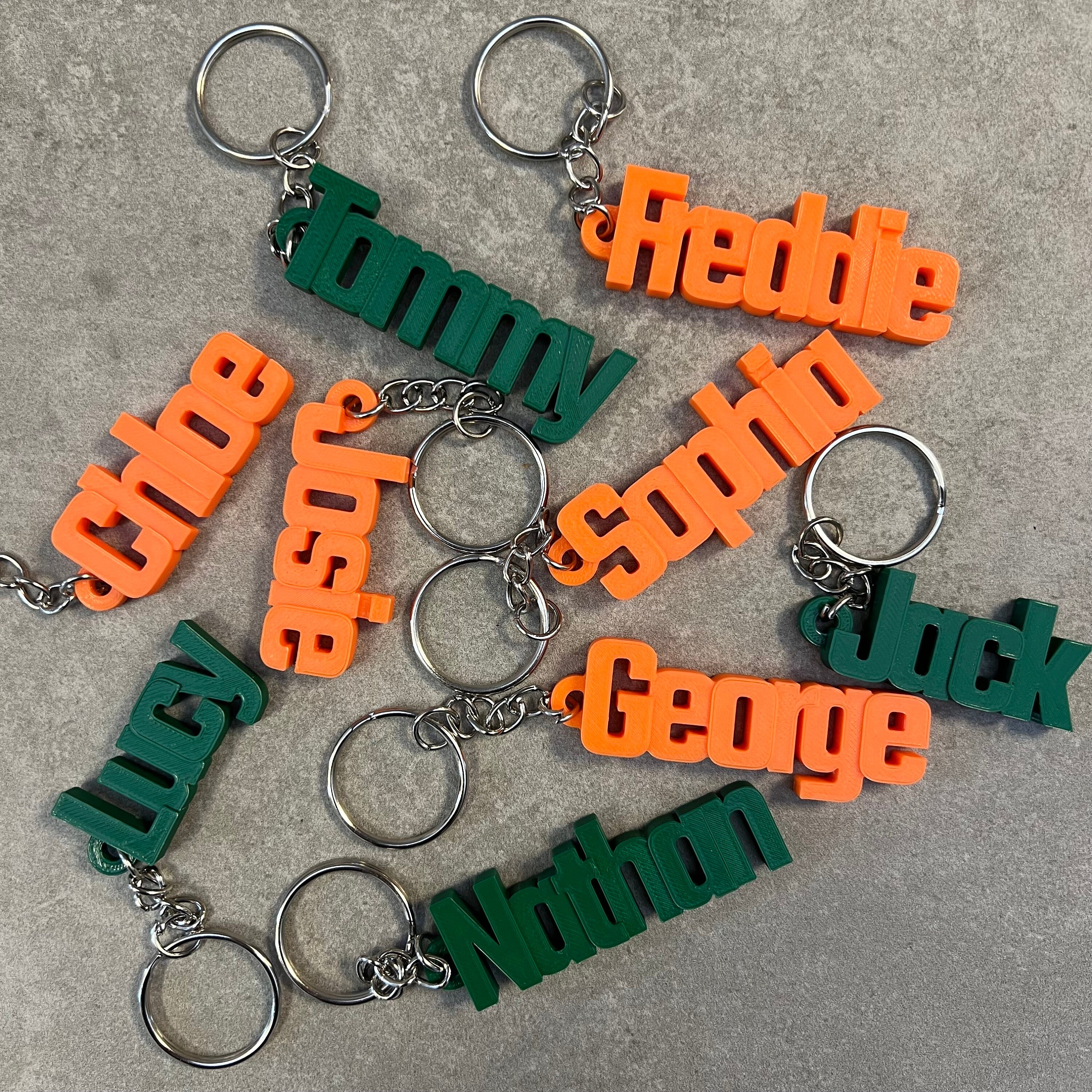 Name Keyring Border Keychain/keyring - 3D Printed - Personalised ...