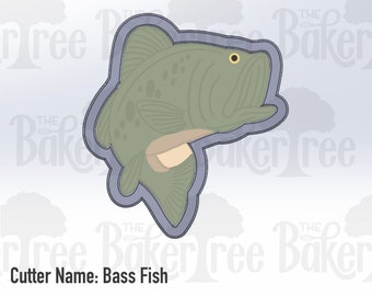 Bass Fish, Largemouth Bass Fish, Smallmouth Bass Fish, Fishing - STL File Cookie Cutter - Digital Download