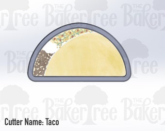 Taco - STL Datei Cookie Cutter - digitaler Download