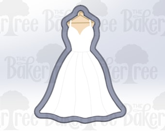 Robe de mariée - STL File Cookie Cutter - Téléchargement numérique