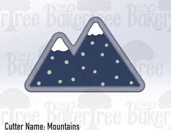 Mountains - STL File Cookie Cutter - Digital Download