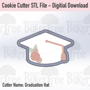 Sombrero de graduación - Cortador de galletas de archivos STL - Descarga digital