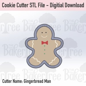 Gingerbread Man - STL File Cookie Cutter - Digital Download